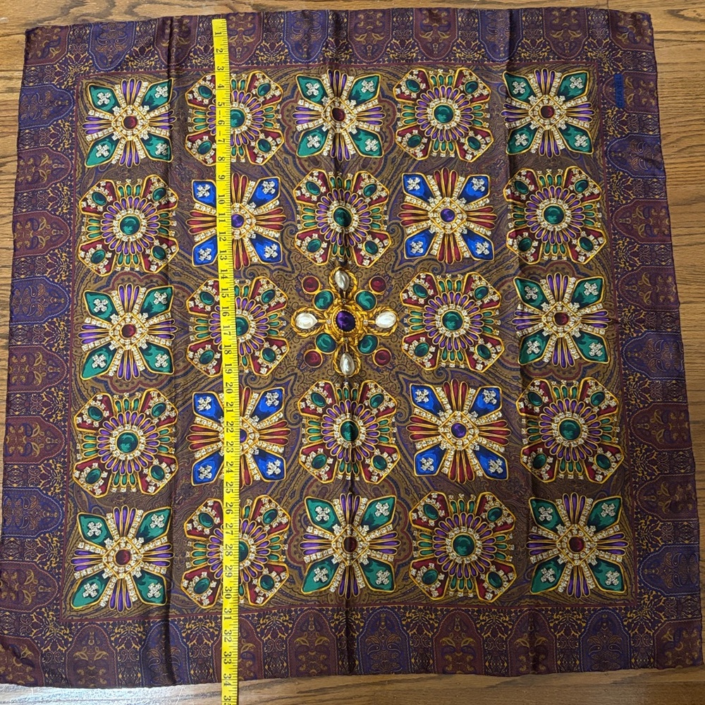 Chanel Silk Scarf Jewel Tone Design - Picture 9 of 10